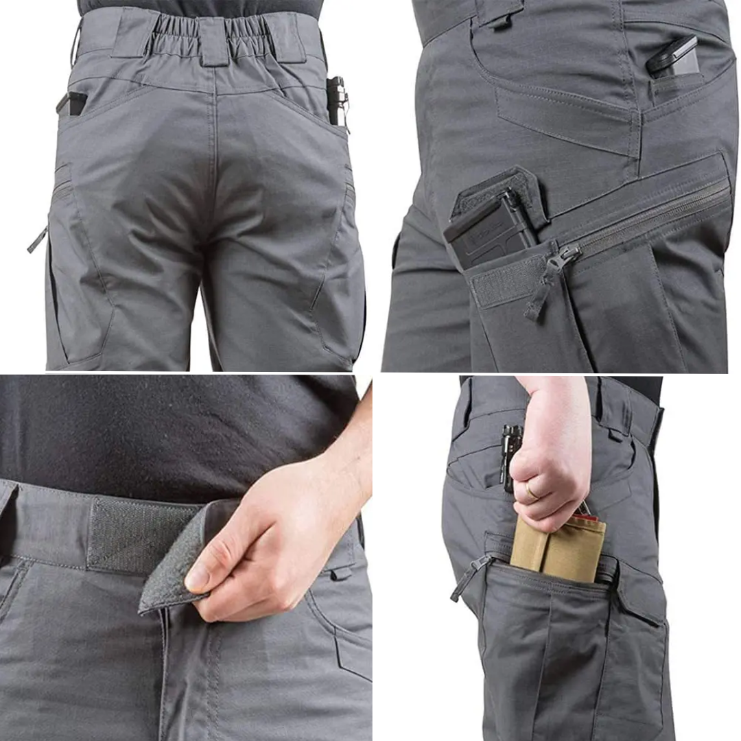 Men's Outdoor Shorts with 6 Zip Pockets - FlexTrek Cargo Shorts