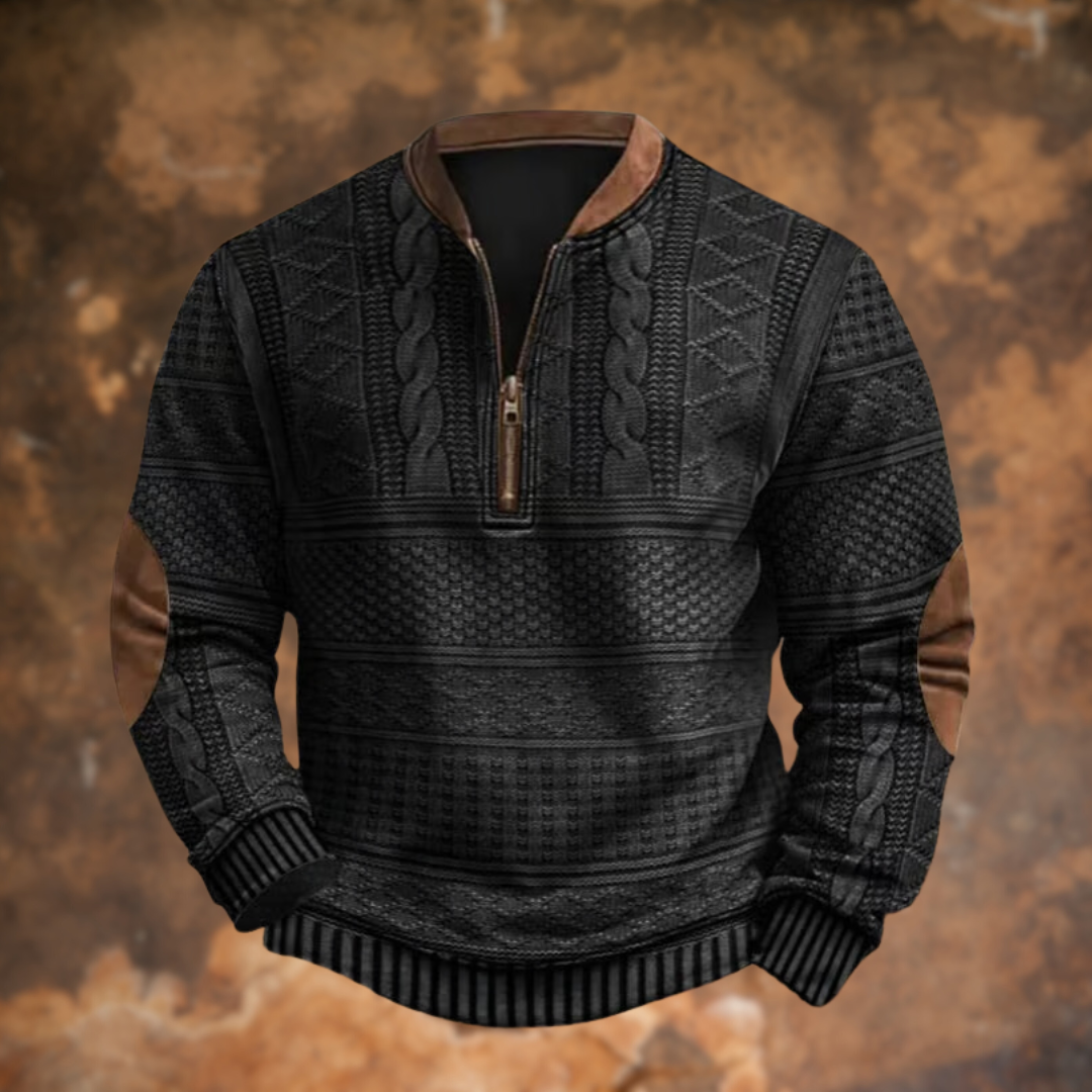 Men's sweater | Practical quarter zip & warming fit