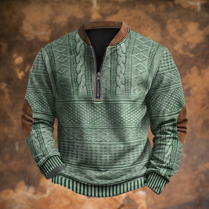 Men's sweater | Practical quarter zip & warming fit