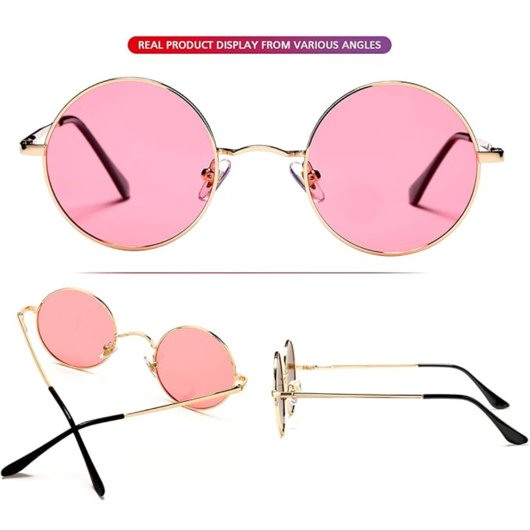 Retro Round Polarised Sunglasses - Lennon