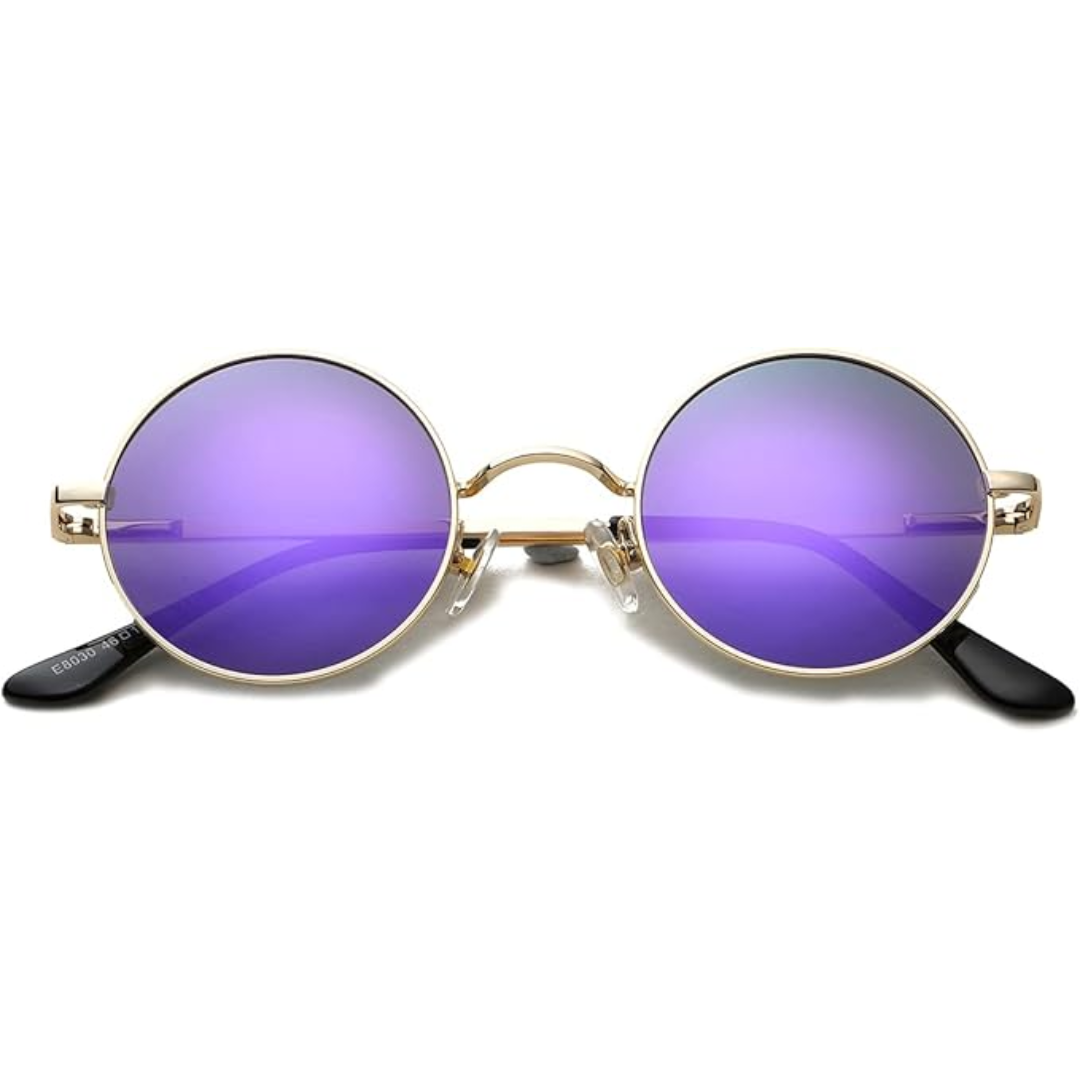 Retro Round Polarised Sunglasses - Lennon