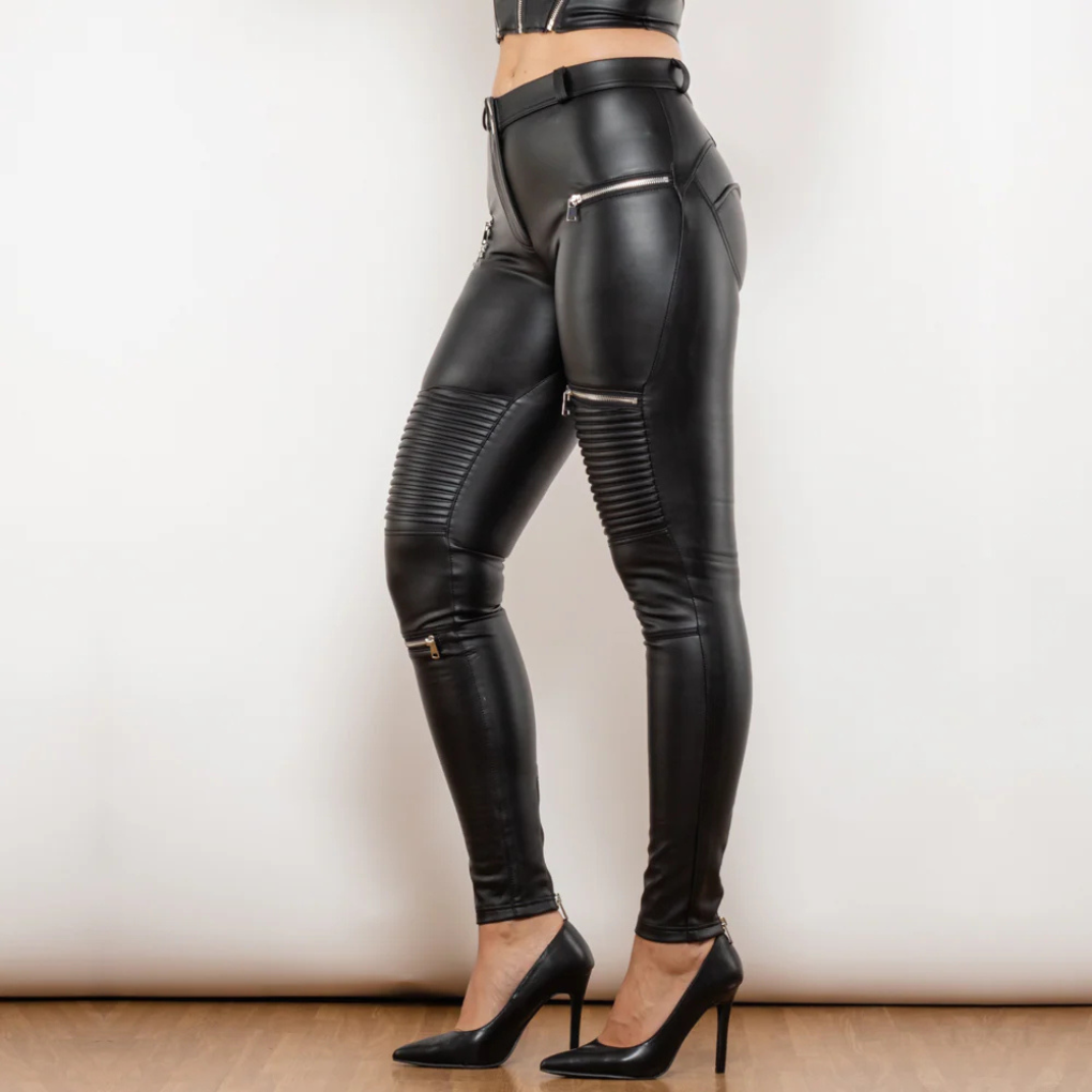 Women’s Faux-Leather Slim Pants
