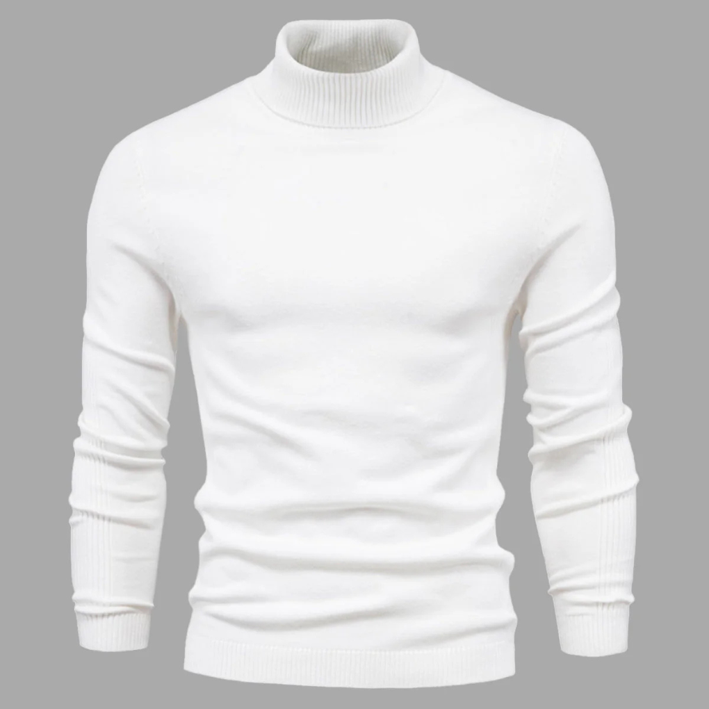 Men’s Wash-Able Turtleneck Sweater – Practical Style with Everyday Wear