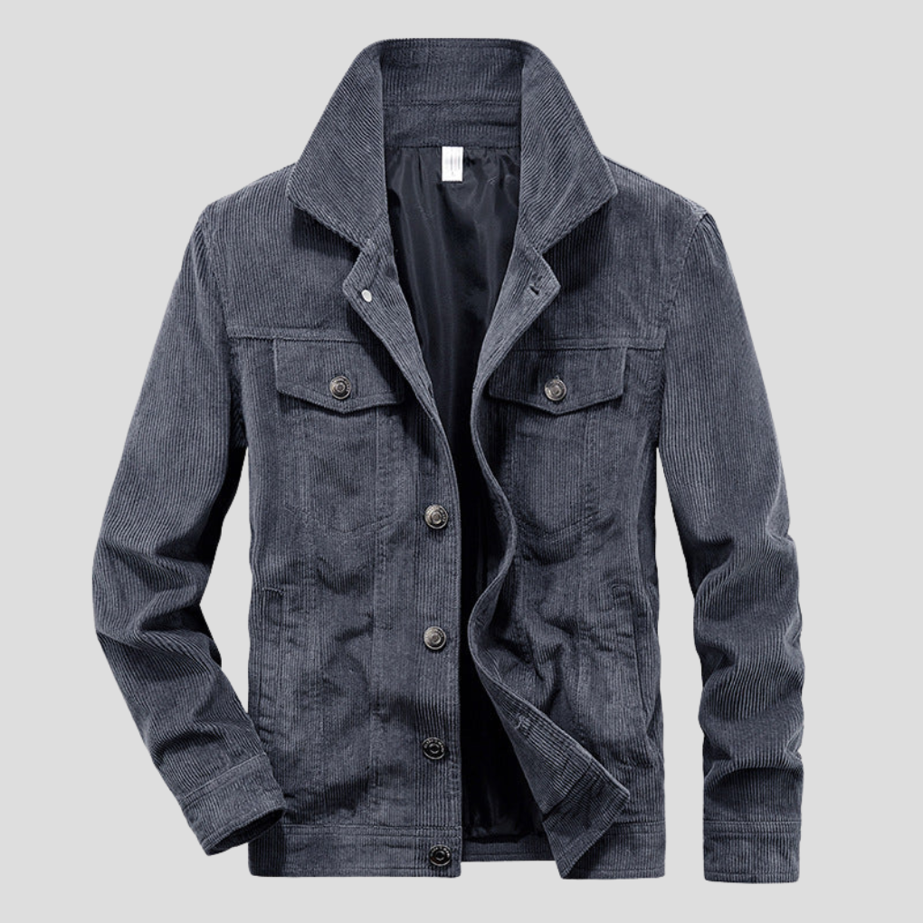 Men’s Corduroy Jacket – Thin Cut with Streamlined Style