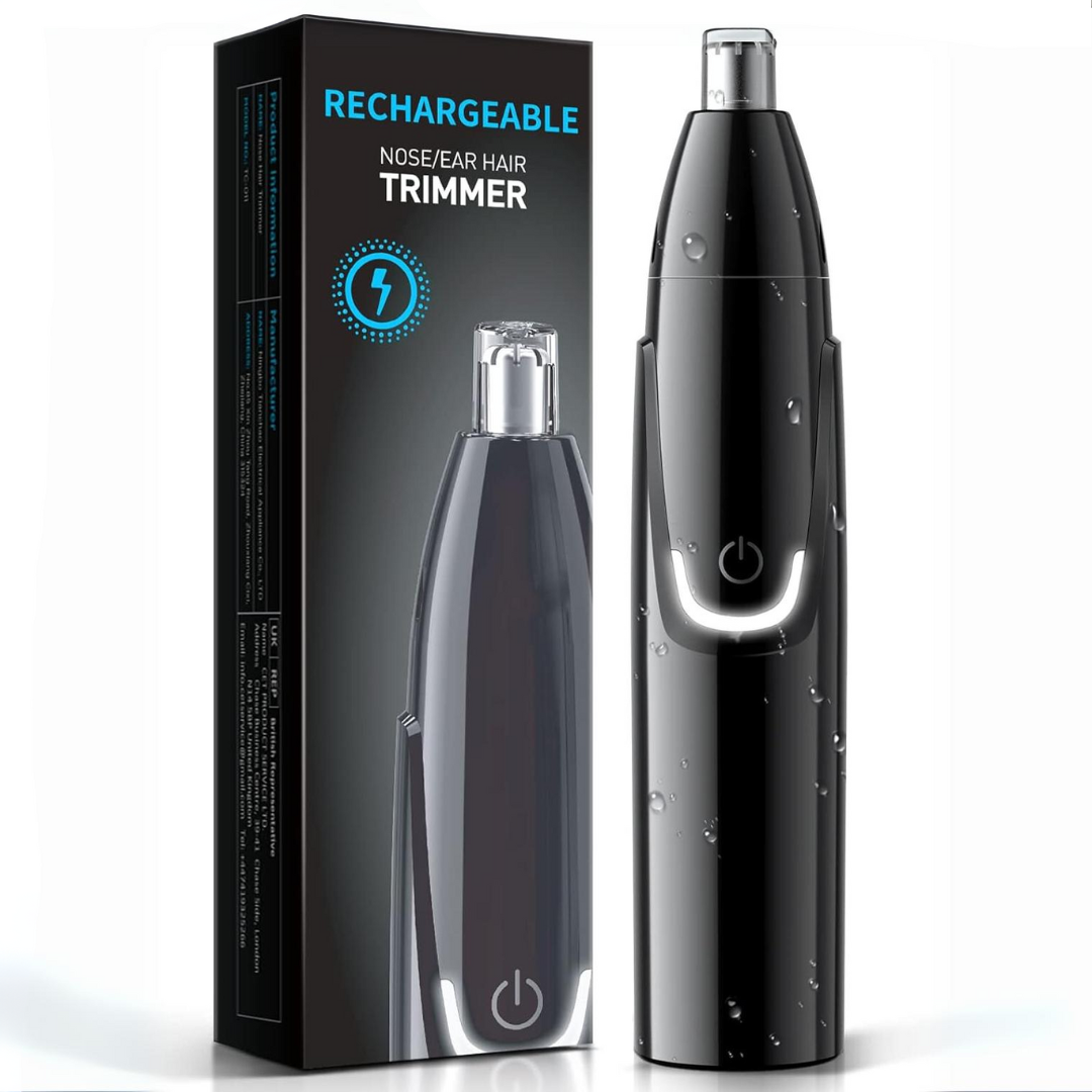 Rechargeable Nose and Ear Trimmer - Painless Facial Grooming