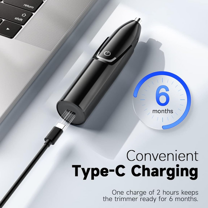 Rechargeable Nose and Ear Trimmer - Painless Facial Grooming