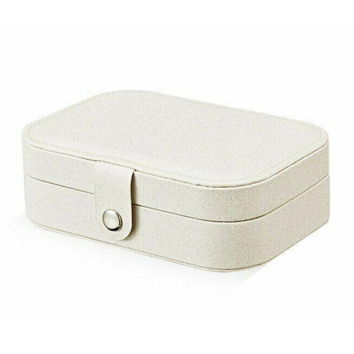 Double-Layer Portable Leather Jewelry Box
