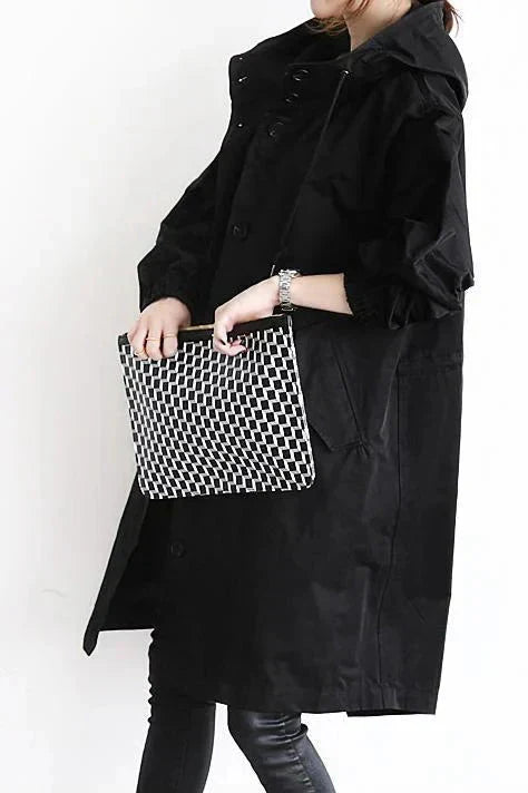 Oversized Waterproof Hooded Trench Coat