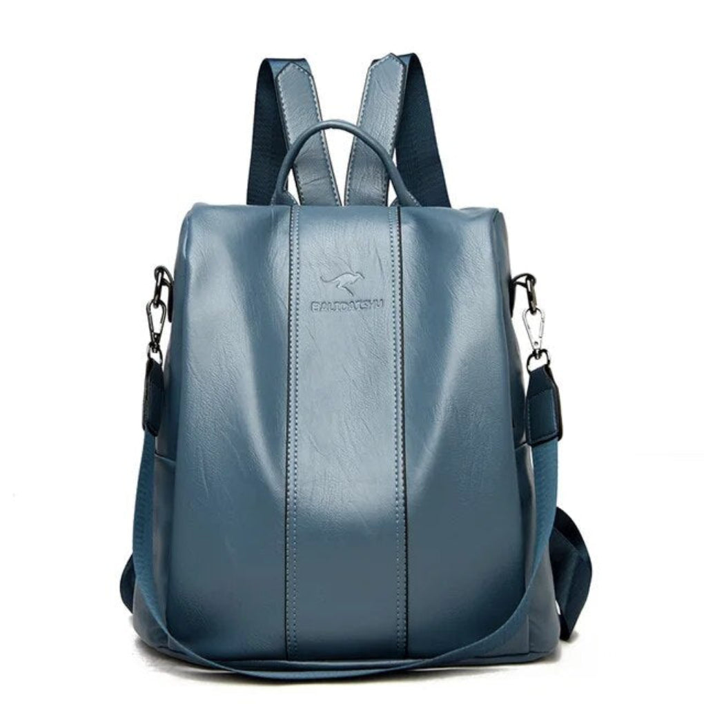 Women’s Anti-Theft Leather Backpack Convertible Design with Hidden Pockets for Travel & Daily Use