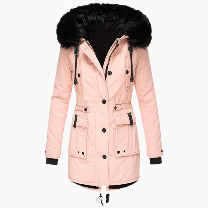 Women's Thick Parka Coat with Hood – Water-Repellent, Casual for Cold Weather