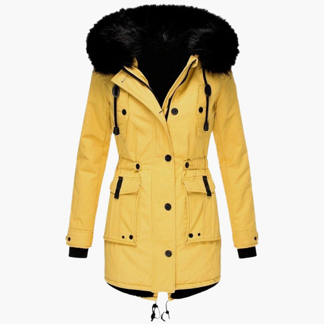 Women's Thick Parka Coat with Hood – Water-Repellent, Casual for Cold Weather