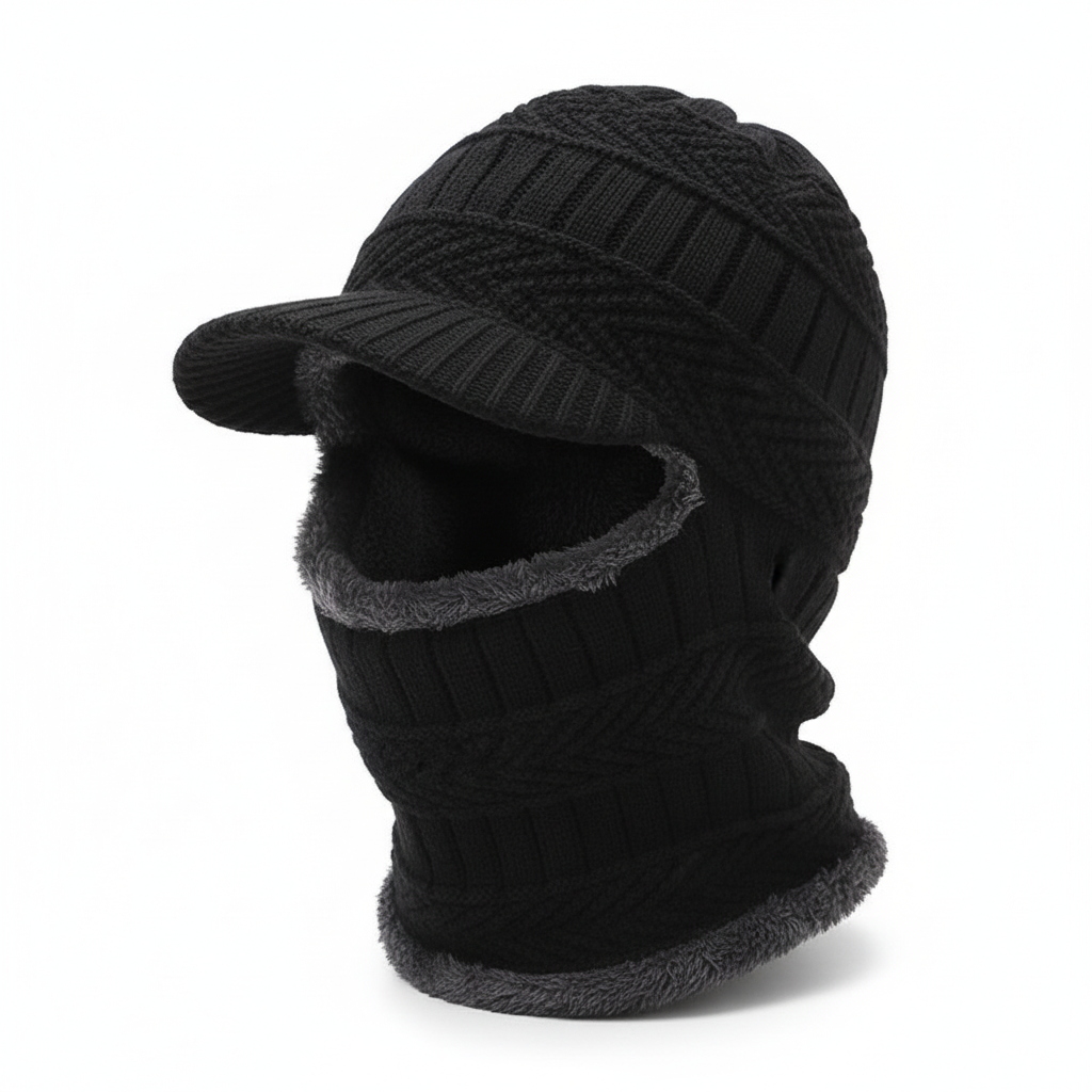 Warm Beanie with Face Cover – WinterCap