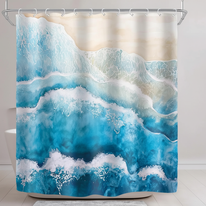 Waterproof Polyester Shower Curtain - Coastella