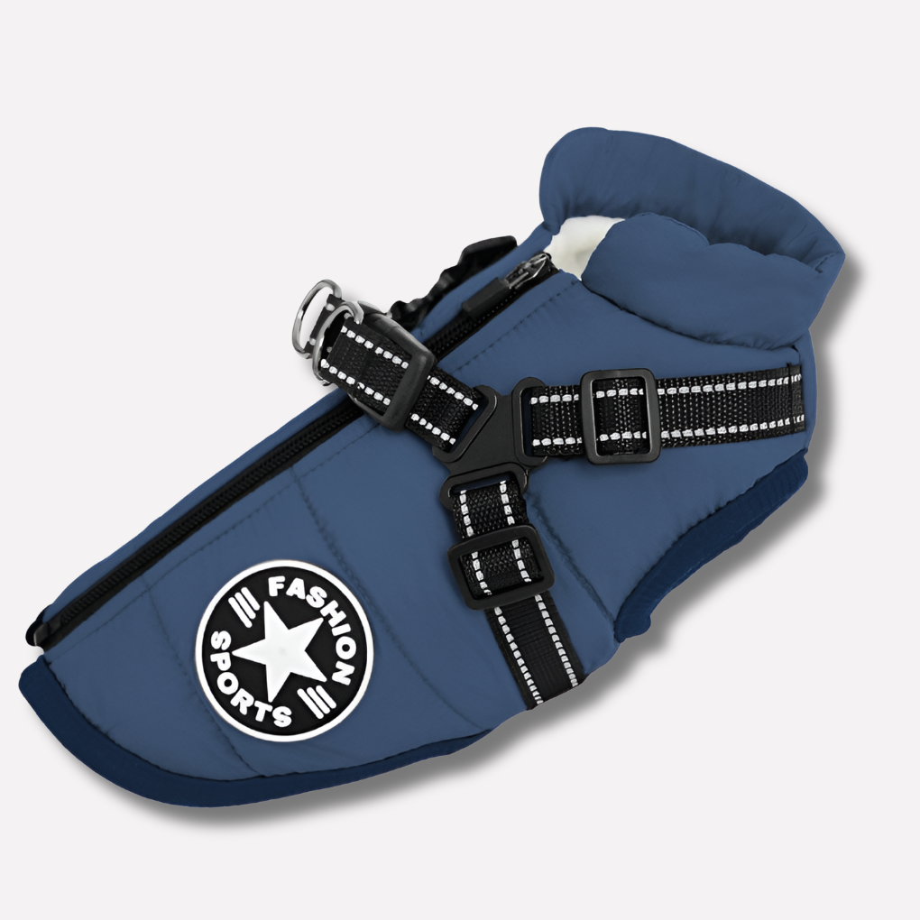 Waterproof Dog Jacket with Harness