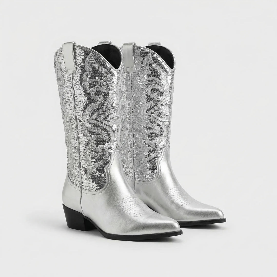 Western Boot with Block Heel - Danielle