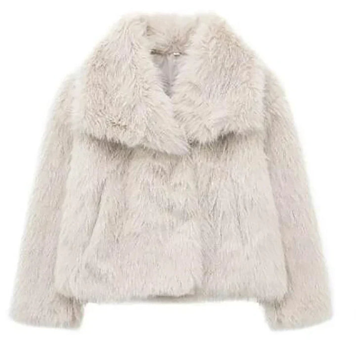 Women's Chic Faux Fur Winter Coat – Casual, Warm, Suitable for Cold Seasons
