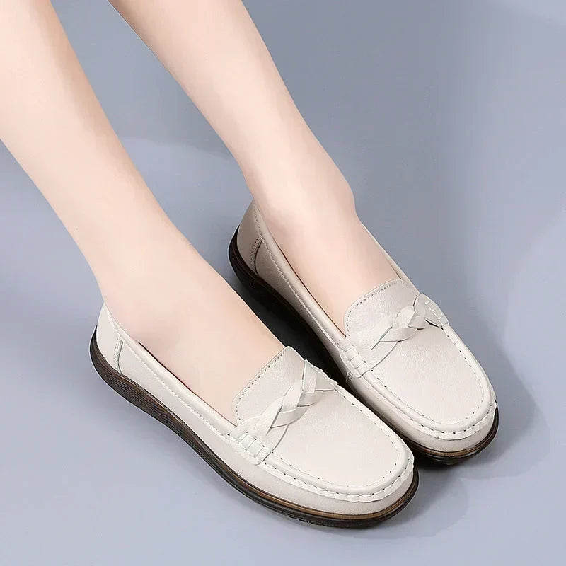 Orthopedic Wide-Fit Slip-On Loafers with Arch Support and Non-Slip Sole