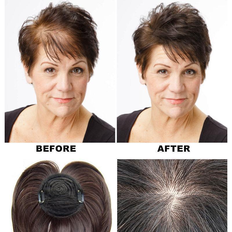 Women's Short Hair Topper – Discreet Volume with Clips