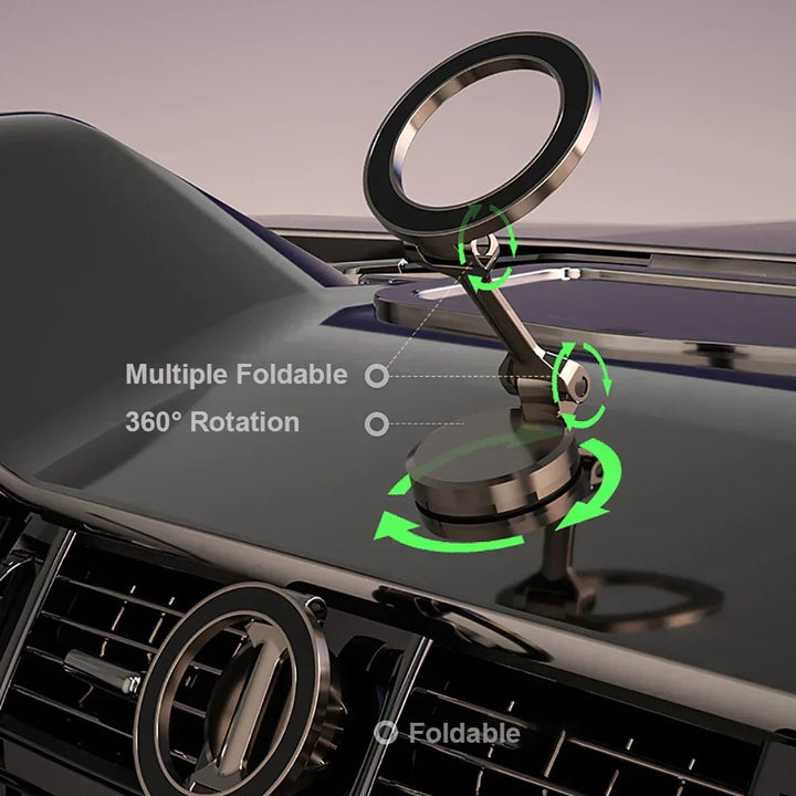 360° Foldable Magnetic Car Phone Holder - Stable & Adjustable
