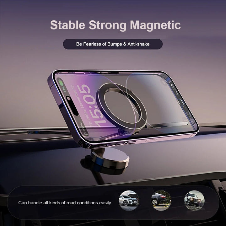 360° Foldable Magnetic Car Phone Holder - Stable & Adjustable