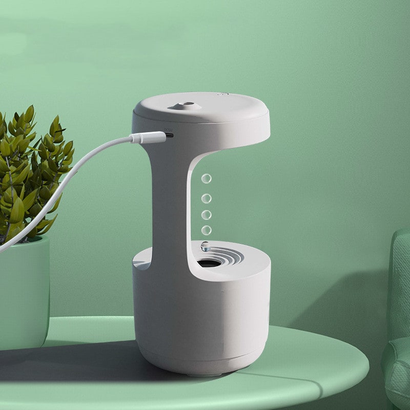 Anti Gravity Cool Mist Humidifier with LED Clock and Large Capacity for Room or Whole House