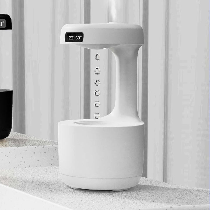 Anti Gravity Cool Mist Humidifier with LED Clock and Large Capacity for Room or Whole House