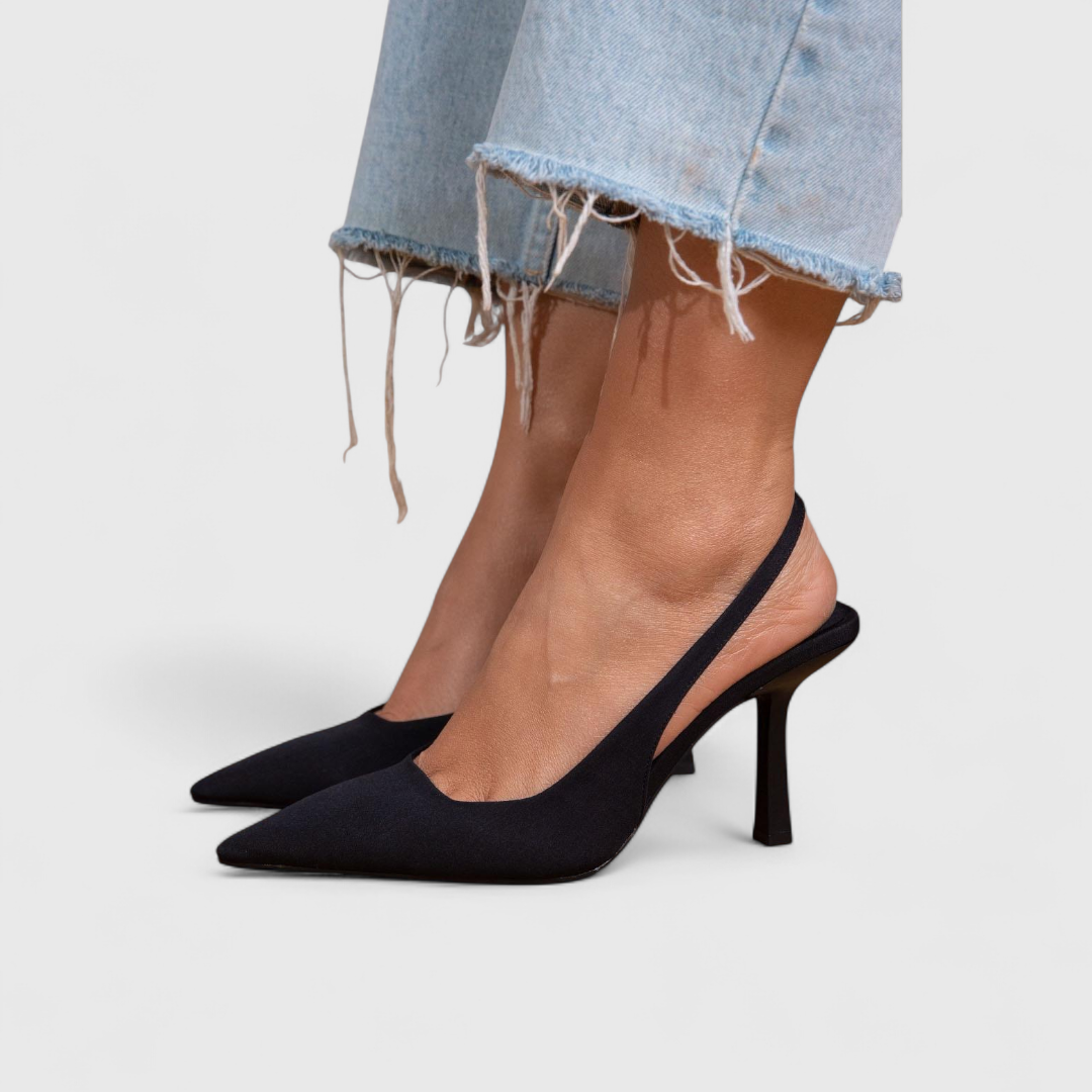 Women's Orthopaedic Heels with Pointed Toe - Stiletto Court Shoes