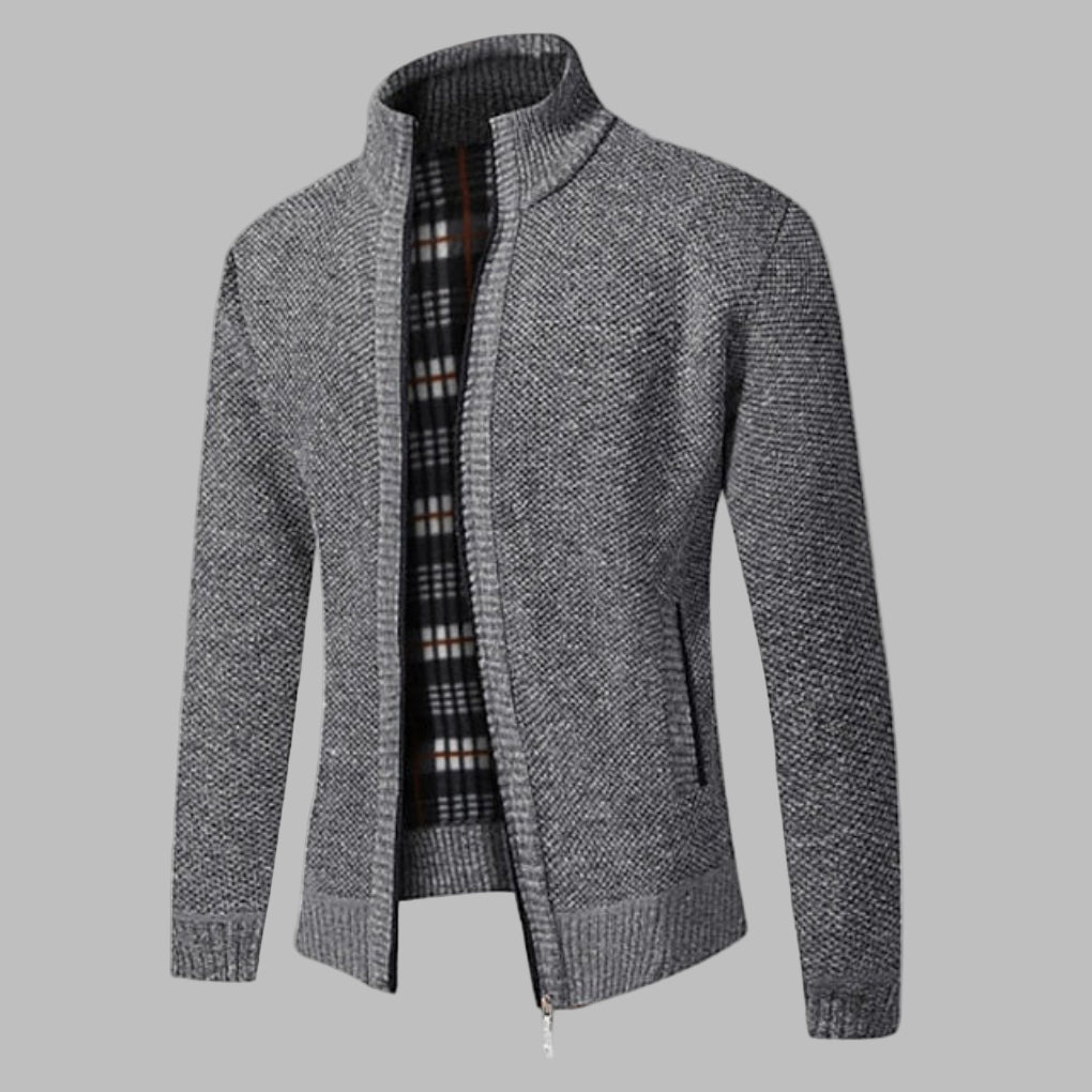 Stylish Zipper Knit Sweater for Men
