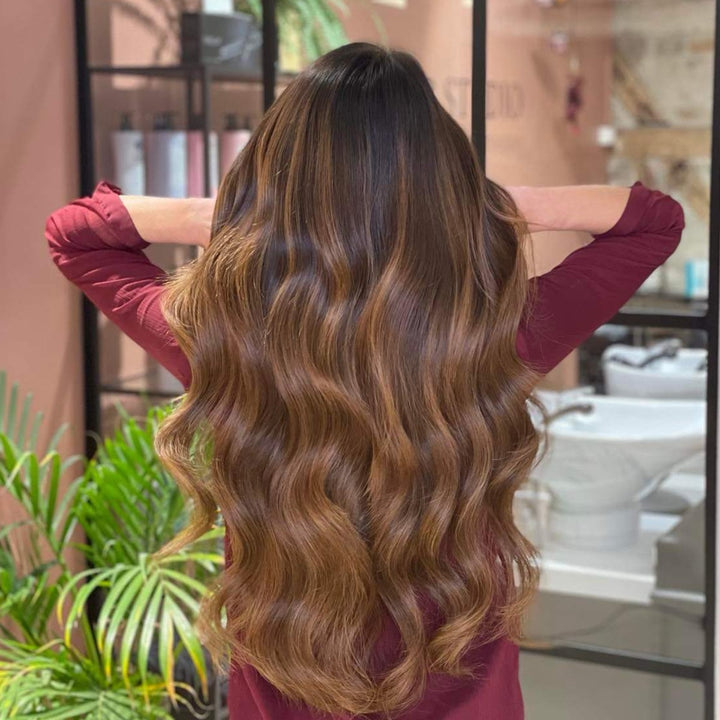 Tape-In Hair Extensions – Veloura Tape (Warm Brown Balayage 2+7)