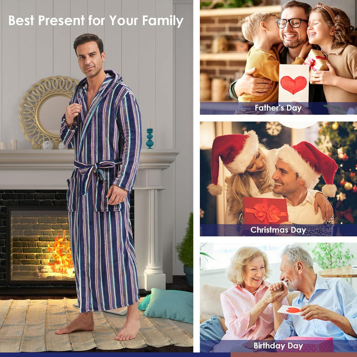 Men's Lightweight Fleece Summer Bathrobe – James