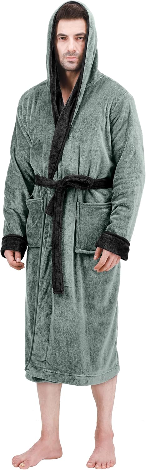 Men's Lightweight Fleece Summer Bathrobe – Harry