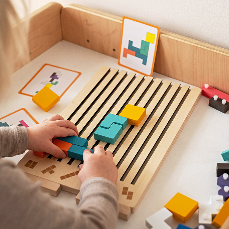 Wooden Tetris Puzzle Game - A Brain Teaser That Grows with Your Child