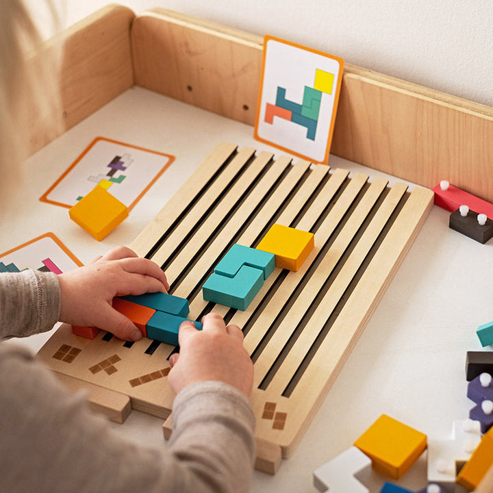 Wooden Tetris Puzzle Game - A Brain Teaser That Grows with Your Child