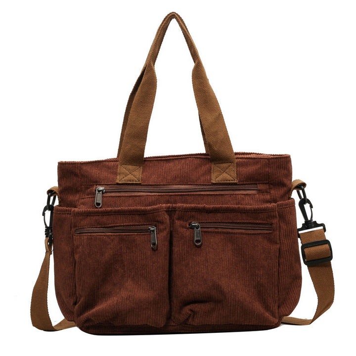 Trendy Corduroy Shoulder Bag – VelvetVogue
