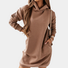 Shrice - Casual Hooded Hoodie Dress