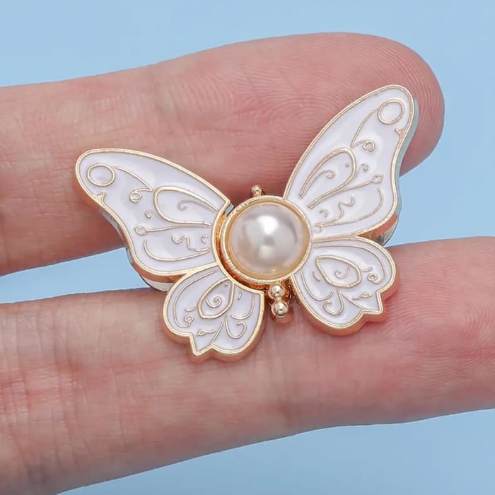 Button Pin for Pants Waist Tightener with Butterfly Design and No Sew Installation