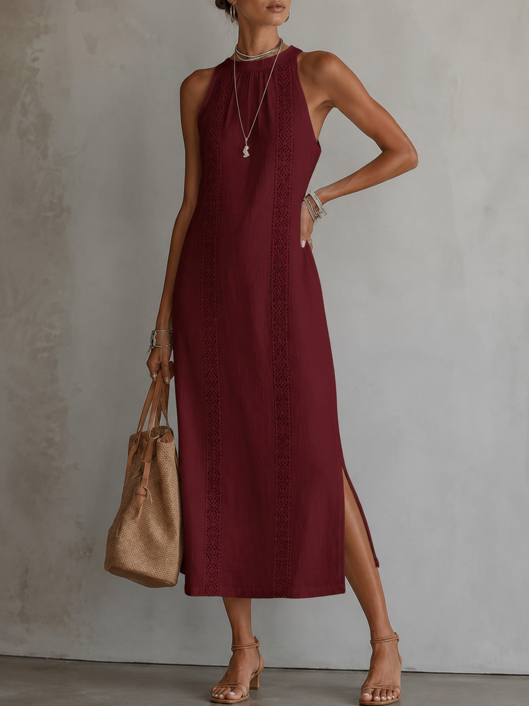 Marit™ | Airy Tummy-Concealing Embroidered Dress