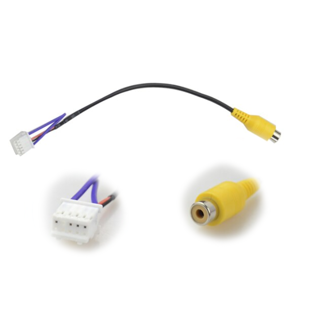 Video cable for car backup camera, universal RCA
