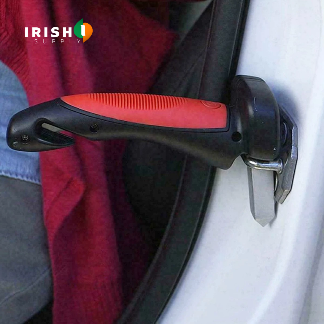Car Door Handle Assist with Interior Grab Support and Emergency Window Breaker Inner