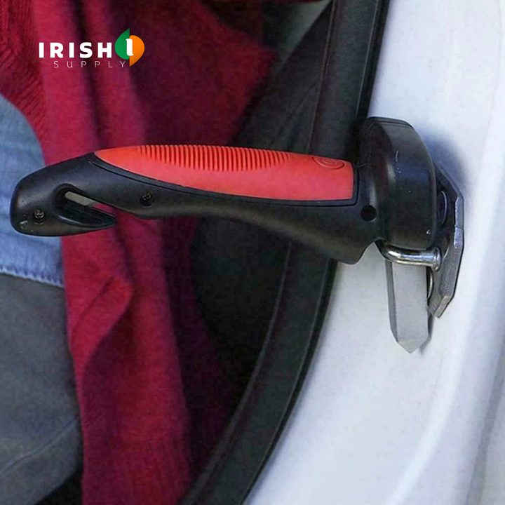 Car Door Handle Assist with Interior Grab Support and Emergency Window Breaker Inner