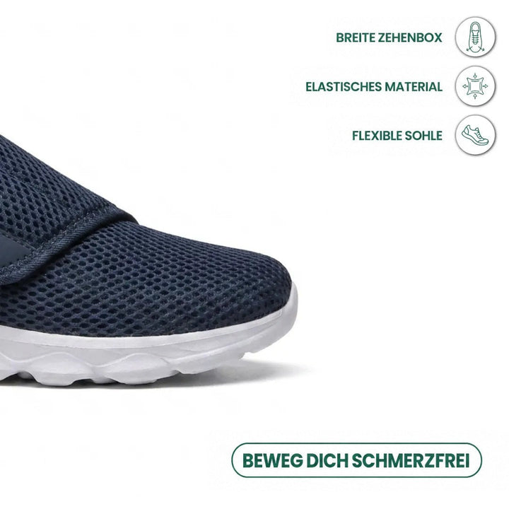 Comfortable Orthopedic Walking Shoes with Hook-and-Loop Strap for Wide or Swollen Feet