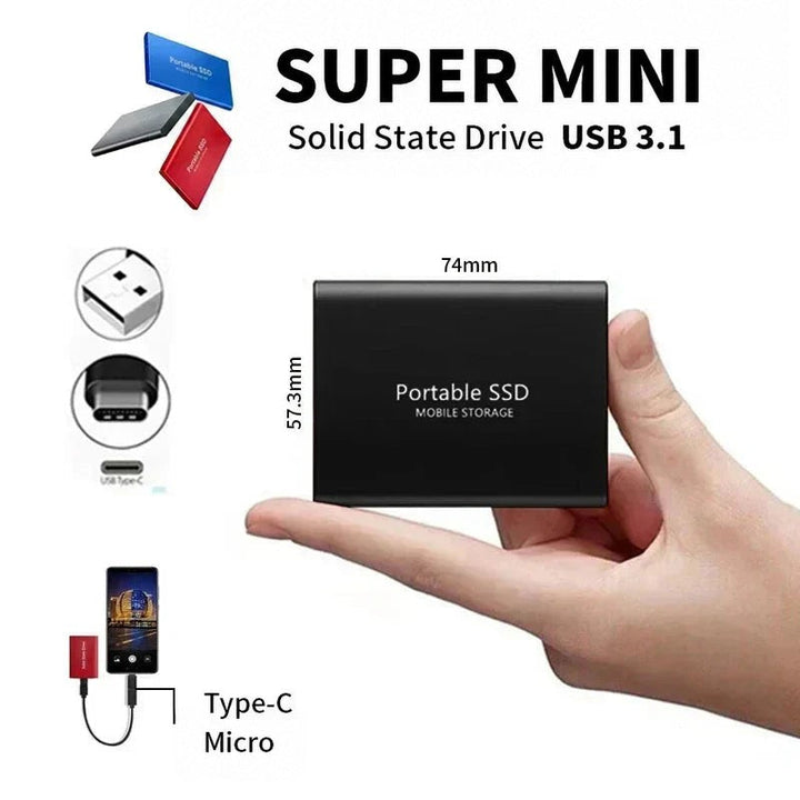 128 TB External SSD – Compact, Fast Portable SSD