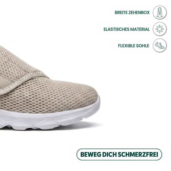Comfortable Orthopedic Walking Shoes with Hook-and-Loop Strap for Wide or Swollen Feet