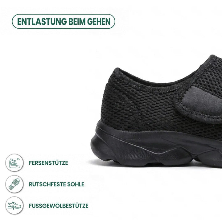 Comfortable Orthopedic Walking Shoes with Hook-and-Loop Strap for Wide or Swollen Feet