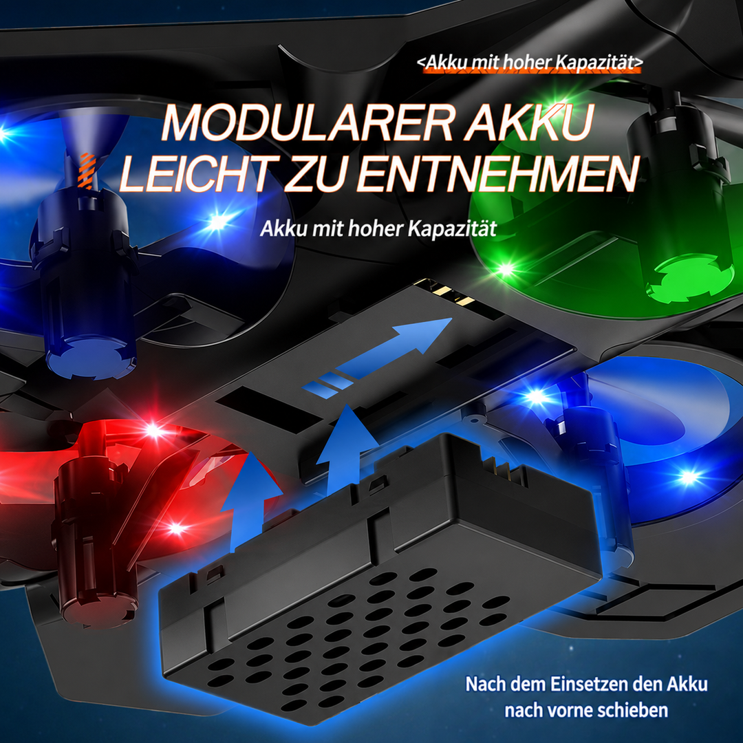 RC Fighter Plane Toy with 360° Stunt Flips and LED Lights, Shockproof