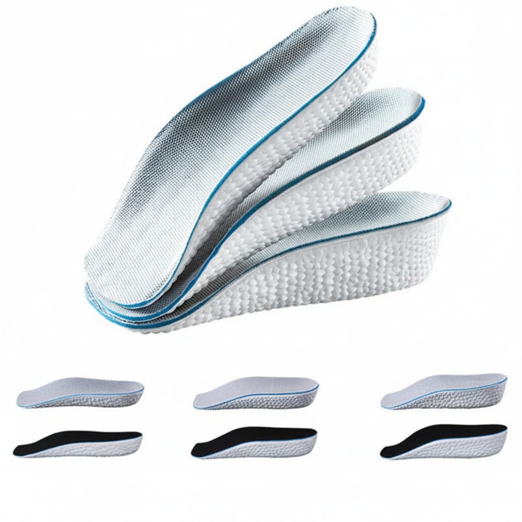 Custom Arch Support Insoles with Height Increasing Heel and Ergonomic Footbed
