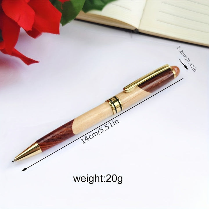 Premium Wooden Pen Box with Luxury Ballpoint Pen – Elegant and Professional