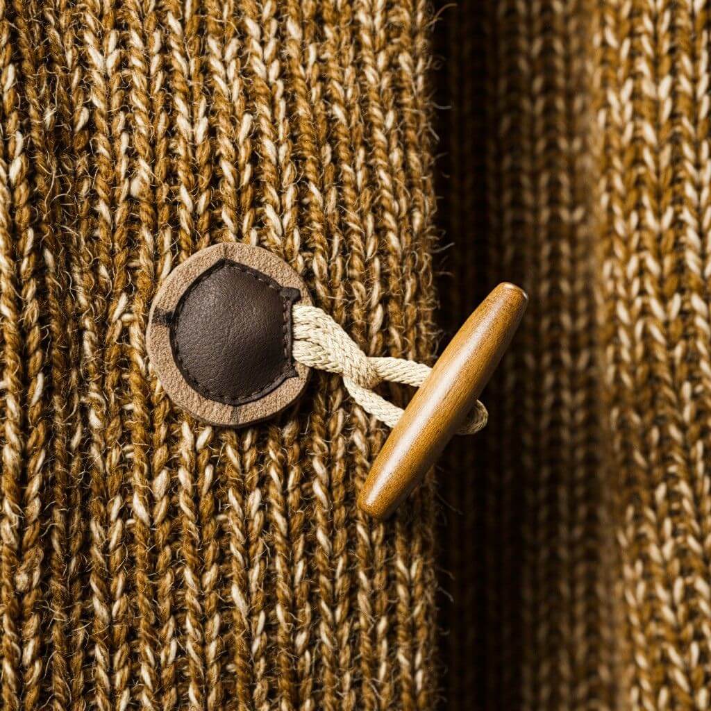 Men's Knitted Hooded Cardigan – Chunky Knit Duffle Cardigan