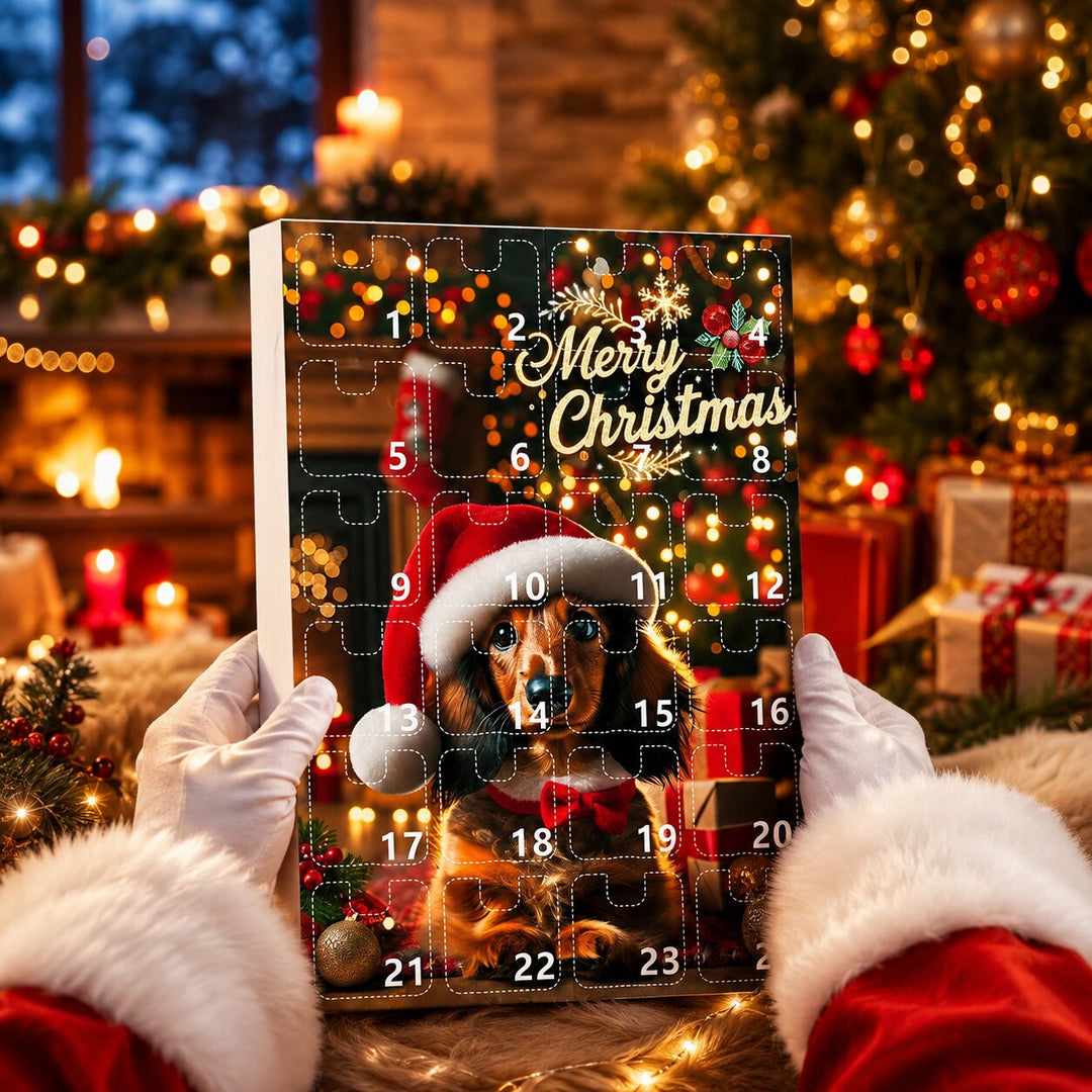Dachshund Advent Calendar 2026 with 24 Festive Dachshund Designs
