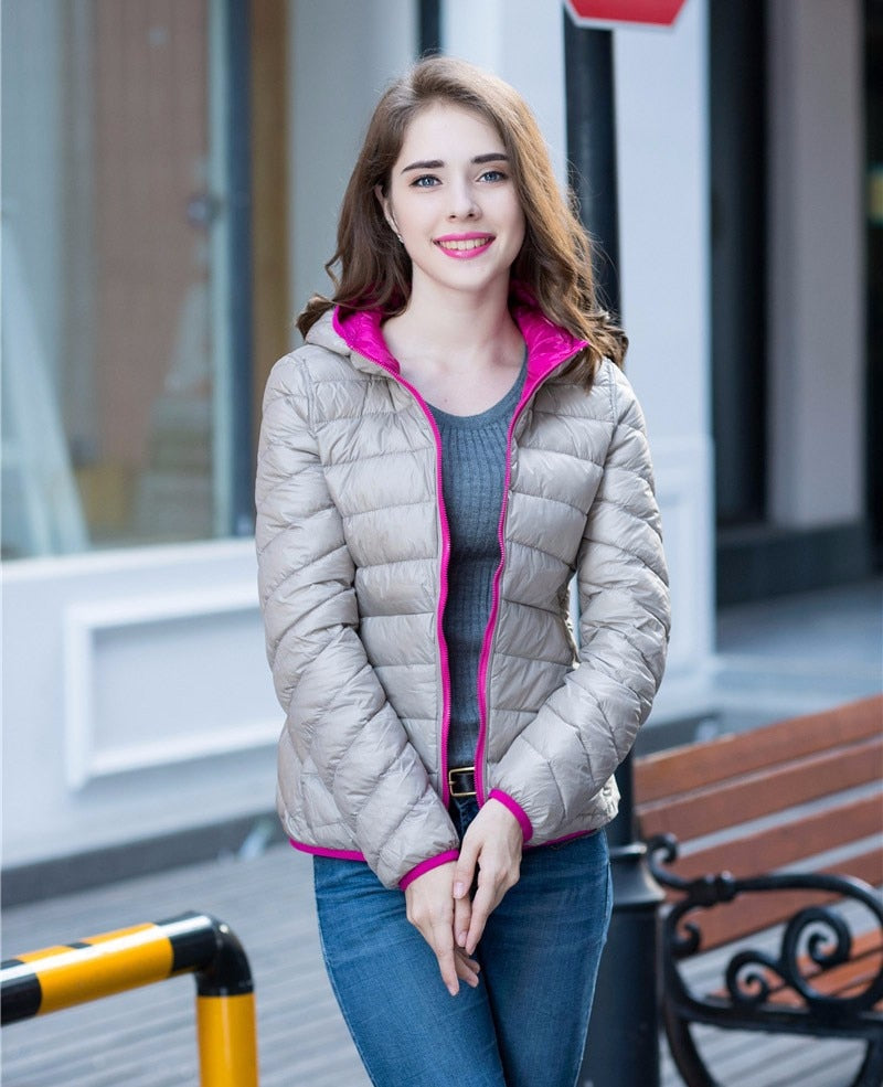 Women's Reversible Down Jacket for Spring 2026 – Aurora